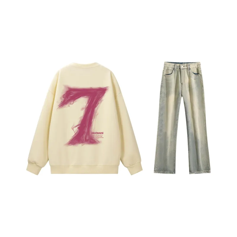 SUNSETMONENT Sweatshirt Set Unisex-31