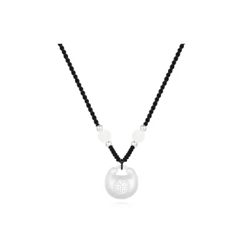 Master Kim White Jade Bodhi Necklaces Women's