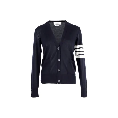 THOM BROWNE 4 Bar V Neck Cardigan