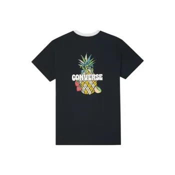 Converse Drop Shoulder Sleeve T Shirt Women's Black
