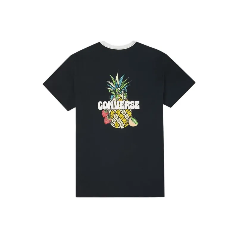 Converse Drop Shoulder Sleeve T Shirt Women's Black-0