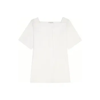 Givenchy Square Neck Poplin Blouse