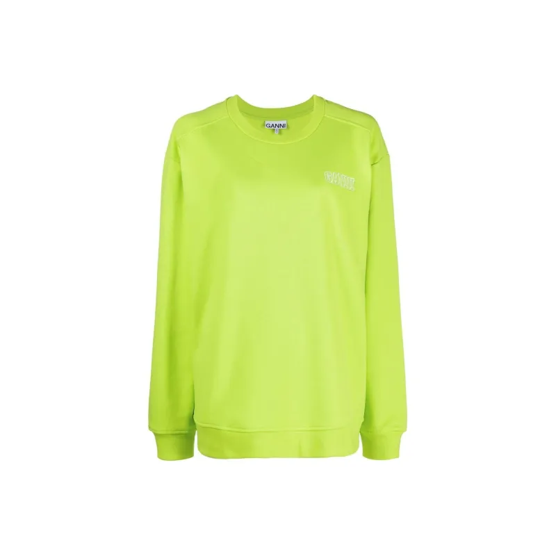 GANNI Logo embroidered Oversize Sweatshirt-0