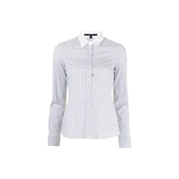 GUCCI Contrast Collar Stripe pattern Shirt