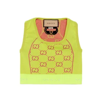 GUCCI Gg Jacquard Sleeveless Cropped Top