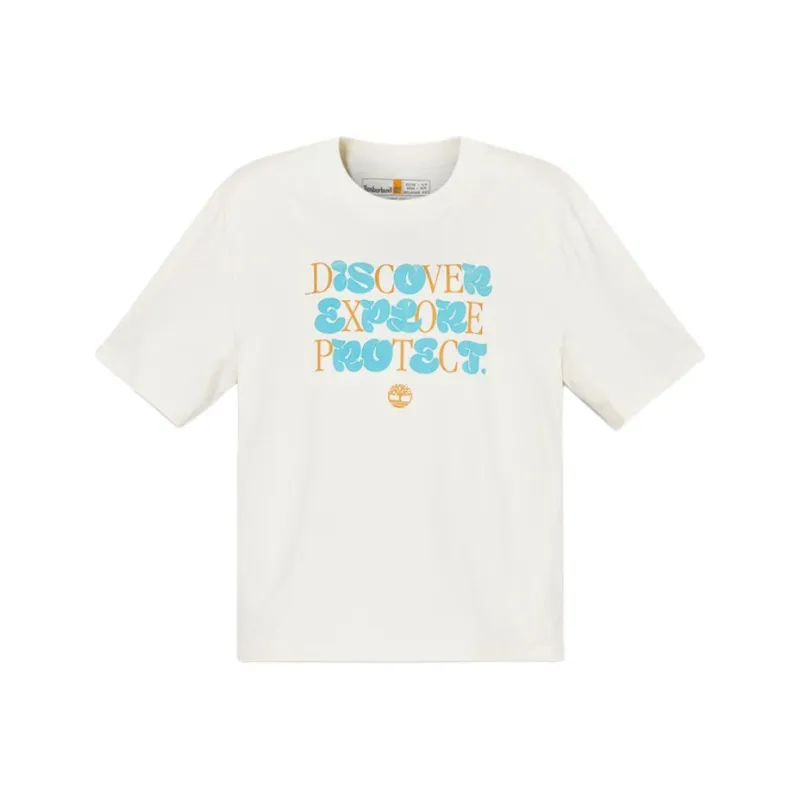 Timberland SS25 Regular T Shirt Women's Vintage White-0