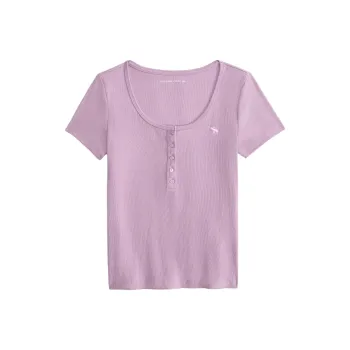 Abercrombie＆Fitch Regular T Shirt Women's Gray Pink