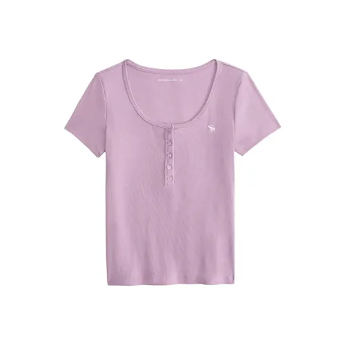 Abercrombie＆Fitch Regular T Shirt Women's Gray Pink