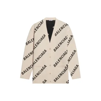 Balenciaga Oversize Cardigan 'Chalky White/Black'