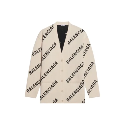 Balenciaga Oversize Cardigan 'Chalky White/Black'