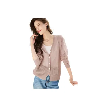Mo Han Yi Mei Knitwear Women's Light Pink