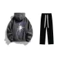 Clothing Set (Dark Gray Sweatshirt+Black Casual Pants)