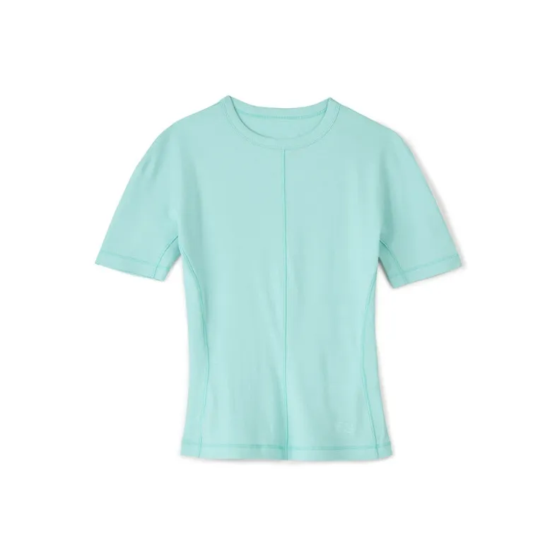 Y 3 T Shirts Women's Cyan-0
