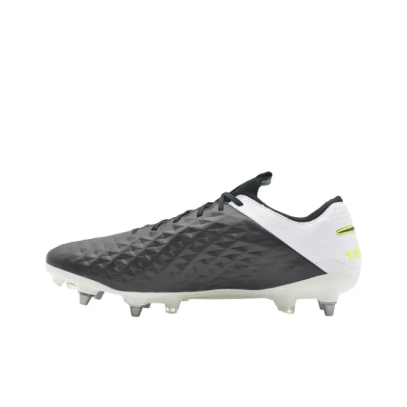 Nike Tiempo Legend 8 Elite Anti Slip Wear Resistant Soccer Shoes Men's White Black-1