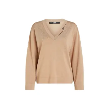 KARL LAGERFELD / Karl Lagerfeld Jeans Signature V neck Jumper
