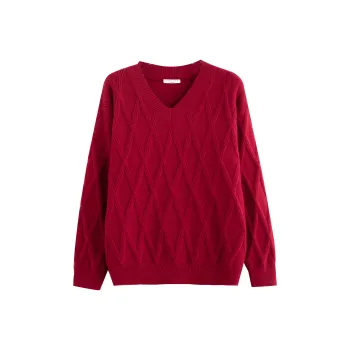 Tonlion Sweater Women's Dark Red