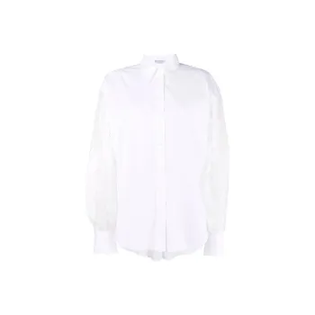 Brunello Cucinelli Broderie-Anglaise Panelled Buttoned Shirt