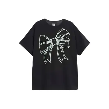 RONRON T-Shirt Women's Cream Black