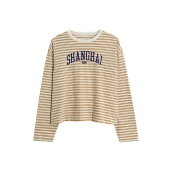 GAP T-Shirts Women's Khaki Stripes