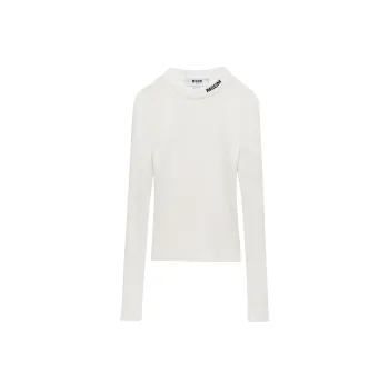 MSGM Intarsia logo Knitted Top