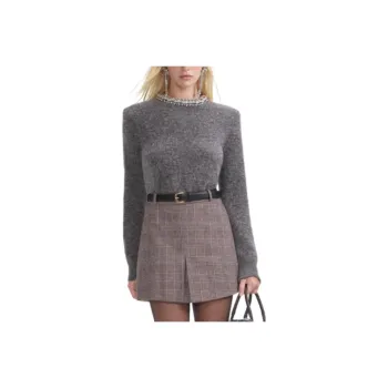 Self portrait Sweater Women's Light Gray