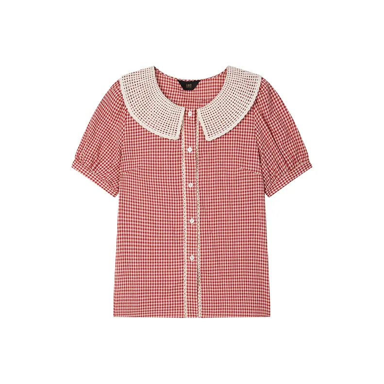 LOUISY AO Shirt Women's Red Plaid-0