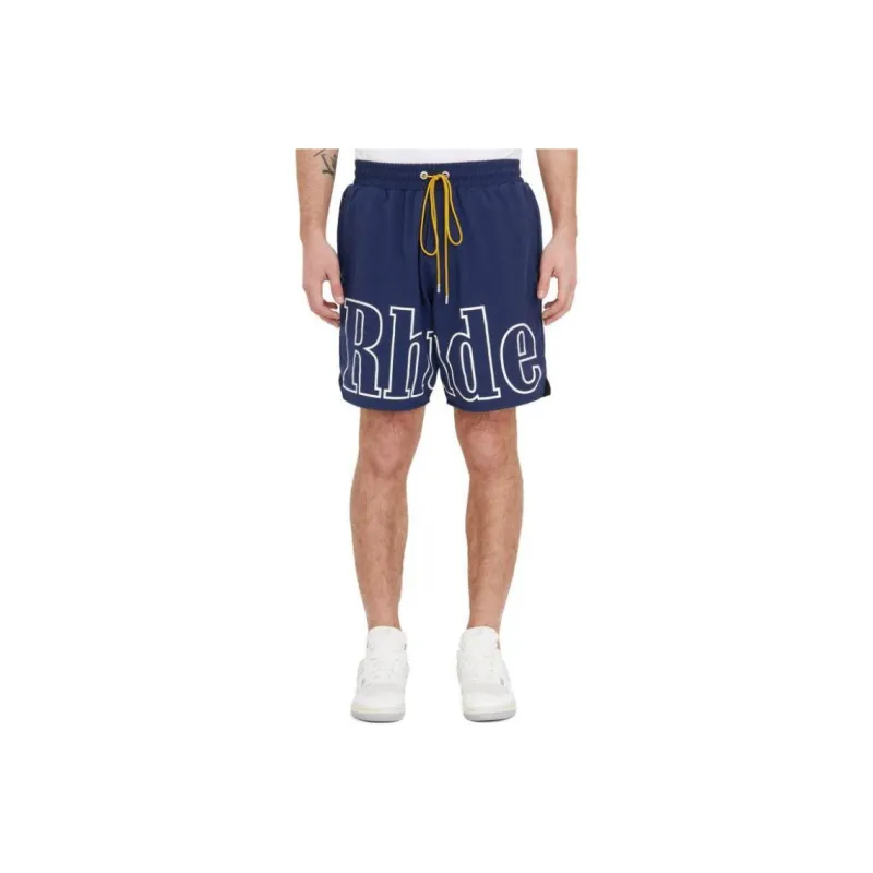 RHUDE Logo print Track Shorts-0