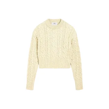 AMIPARIS Cable Knit Lurex Jumper