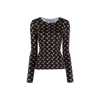 Marine Serre T-Shirts Women's Black