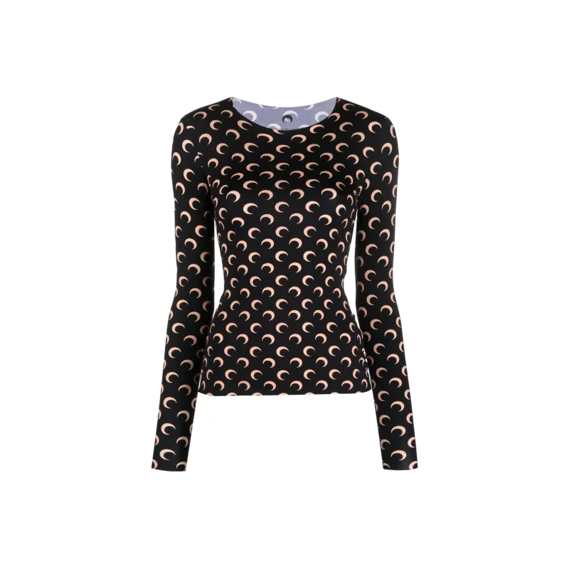 Marine Serre T-Shirts Women's Black-0