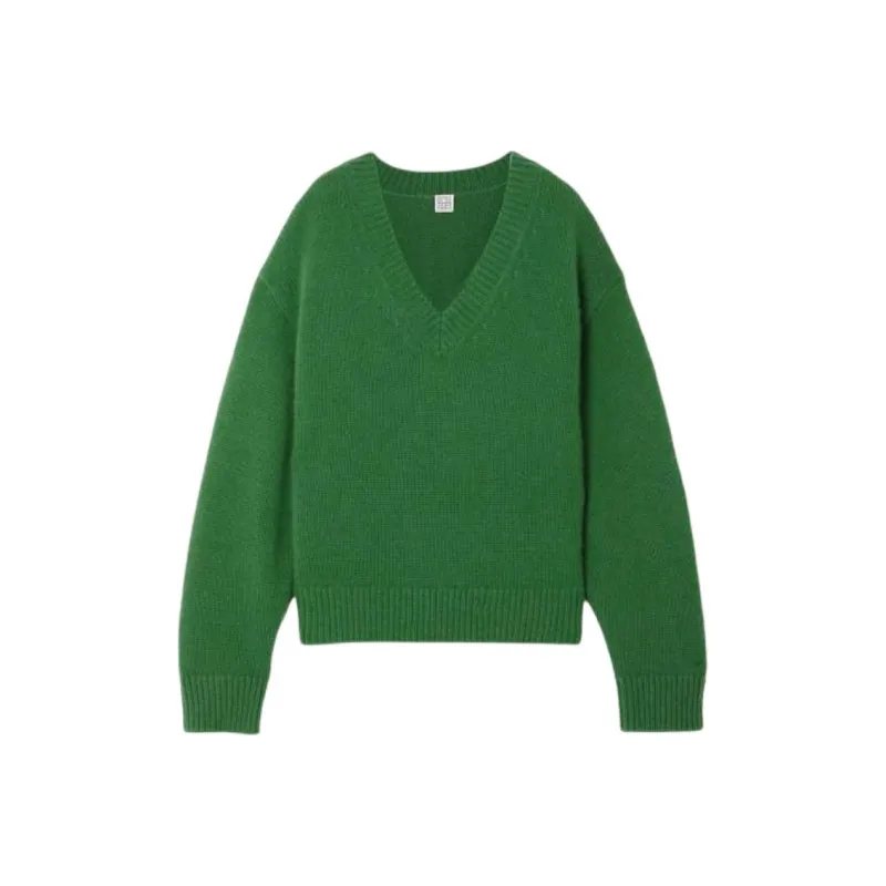 TOTEME V Neck Wool cashmere Jumper-0
