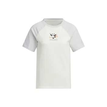 Adidas Raglan Sleeve T Shirt Women's Symbol Gray