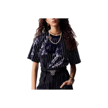 CHANEL T-Shirts Women's Marine Blue