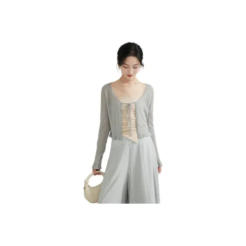 PKHP Knitwear Women's Gray Blue