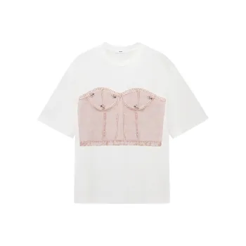 D'zzit T Shirts Women's Bleached White