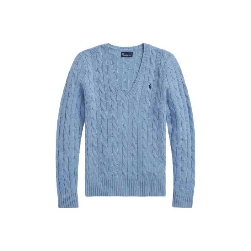 Polo Ralph Lauren Cable Knit V Neck Jumper-0