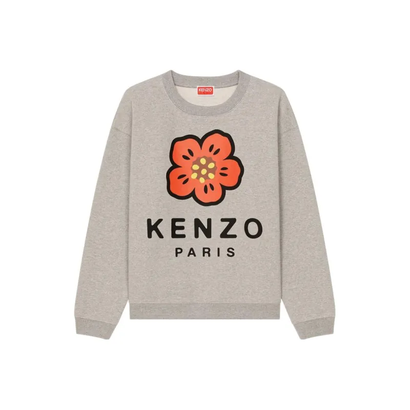 KENZO Broke Flower Sweatshirt 'Pearl Grey'-0