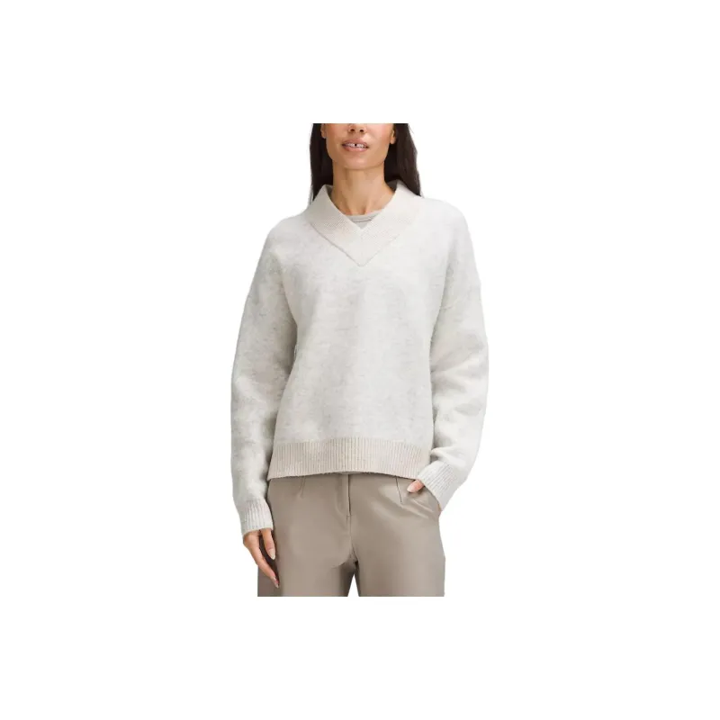 Lululemon Alpaca Wool Blend V Neck Sweater Sweater Women's-8