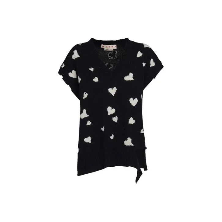 MARNI Bunch Of Hearts Alpaca wool Vest-0