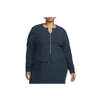 Nike Sportswear Chill Rib Women's Slim Full Zip Cardigan Plus Size