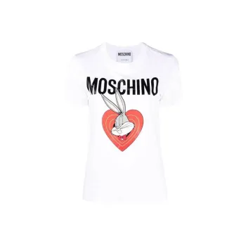Moschino Bugs Bunny Printed Crewneck T Shirt