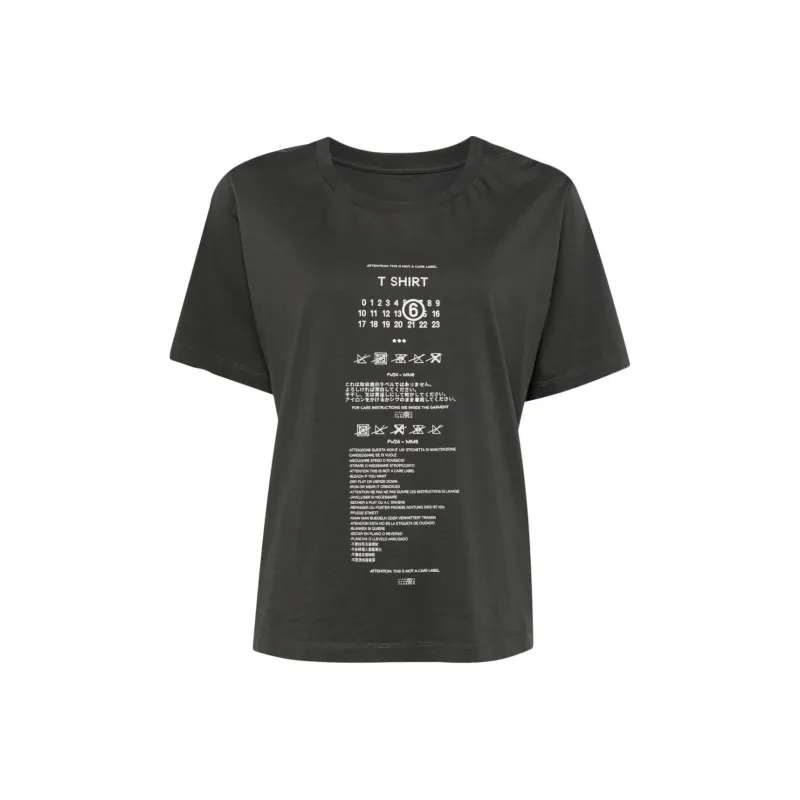 MM6 Maison Margiela Logo Printed Crewneck T Shirt-0