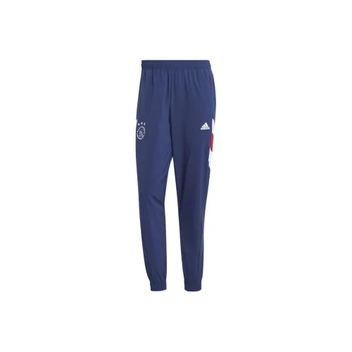 Adidas Ajax AmsterdamIcon Woven Tracksuit Bottoms Soccer Bottoms Men's Blue