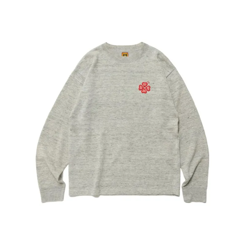 HUMAN MADE Linen Blend Knit Sweater White-0