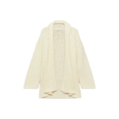 ARITZIA The Group Alvar Open-Front Cardigan Sweater Women's Lychee White/Litchi White