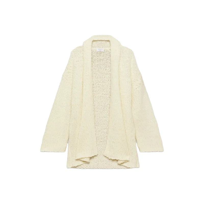 ARITZIA The Group Alvar Open-Front Cardigan Sweater Women's Lychee White/Litchi White-0