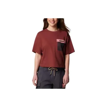 Columbia Painted Peak Drop Shoulder Sleeve T-Shirt Women's Dark Red