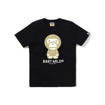 A BATHING APE Baby Milo Logo monogram T shirt