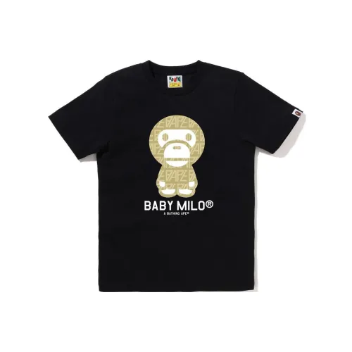 A BATHING APE Baby Milo Logo monogram T shirt