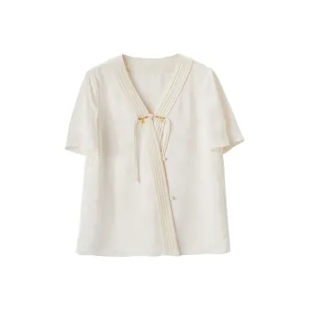 XIANGYING Shirts Women's Beige